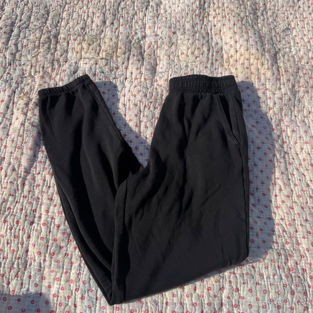 Athleta Girl Black Joggers Sweatpants Kids Size L 12 Elastic Waist Pockets